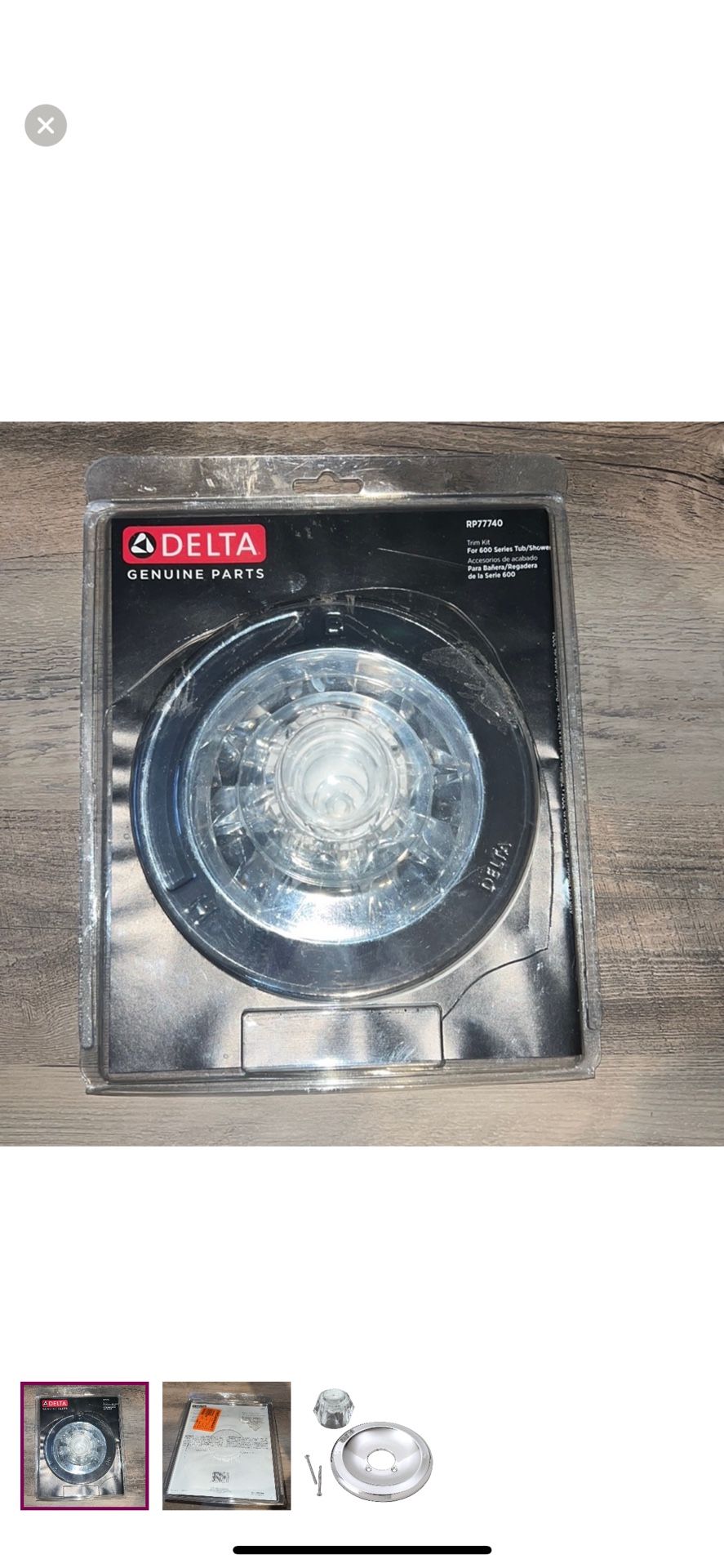Delta Faucet RP77740 Single-Lever Handle Trim Kit,Chrome. Missing screws