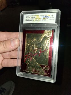 SIGNED MICHAEL JORDAN GOLD CARD RED SIGNED
