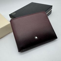 MONTBLANC MEISTERSTUCK BURGUNDY LEATHER 6CC WALLET NEW 100% GENUINE ~$650