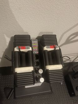 85lb adjustable dumbbells w/stand