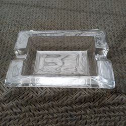 A beautiful glass or crystal ashtray