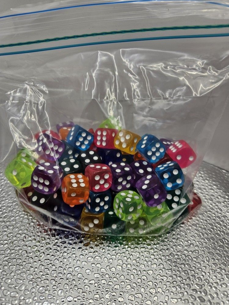 D6 Dice - 30+ Dice. Very Colorful And Brand New!