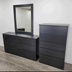 Dresser Whit Mirror And Chest - Cómoda Con Espejo Y Gavetero 