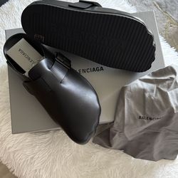 Balenciaga New Mens Leather Slip Ons “Sunday Mules”