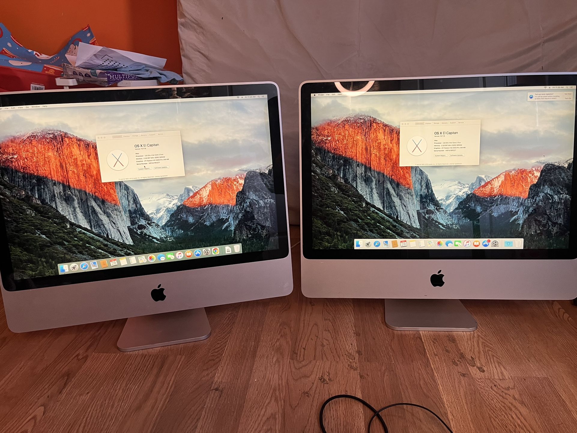 2 iMac 7,1 w/ OS X El Capitan