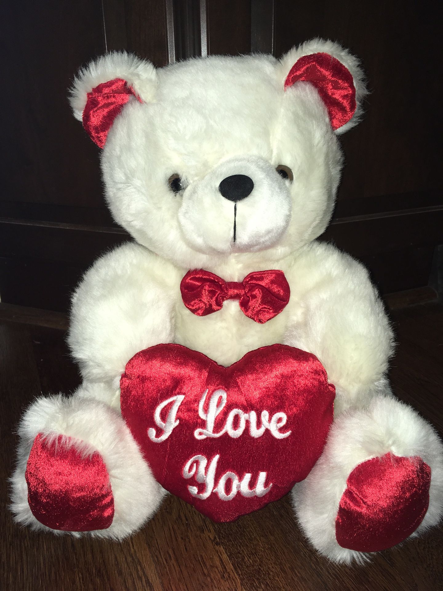 “I Love You” red/white Valentine’s Day teddy bear- 15”