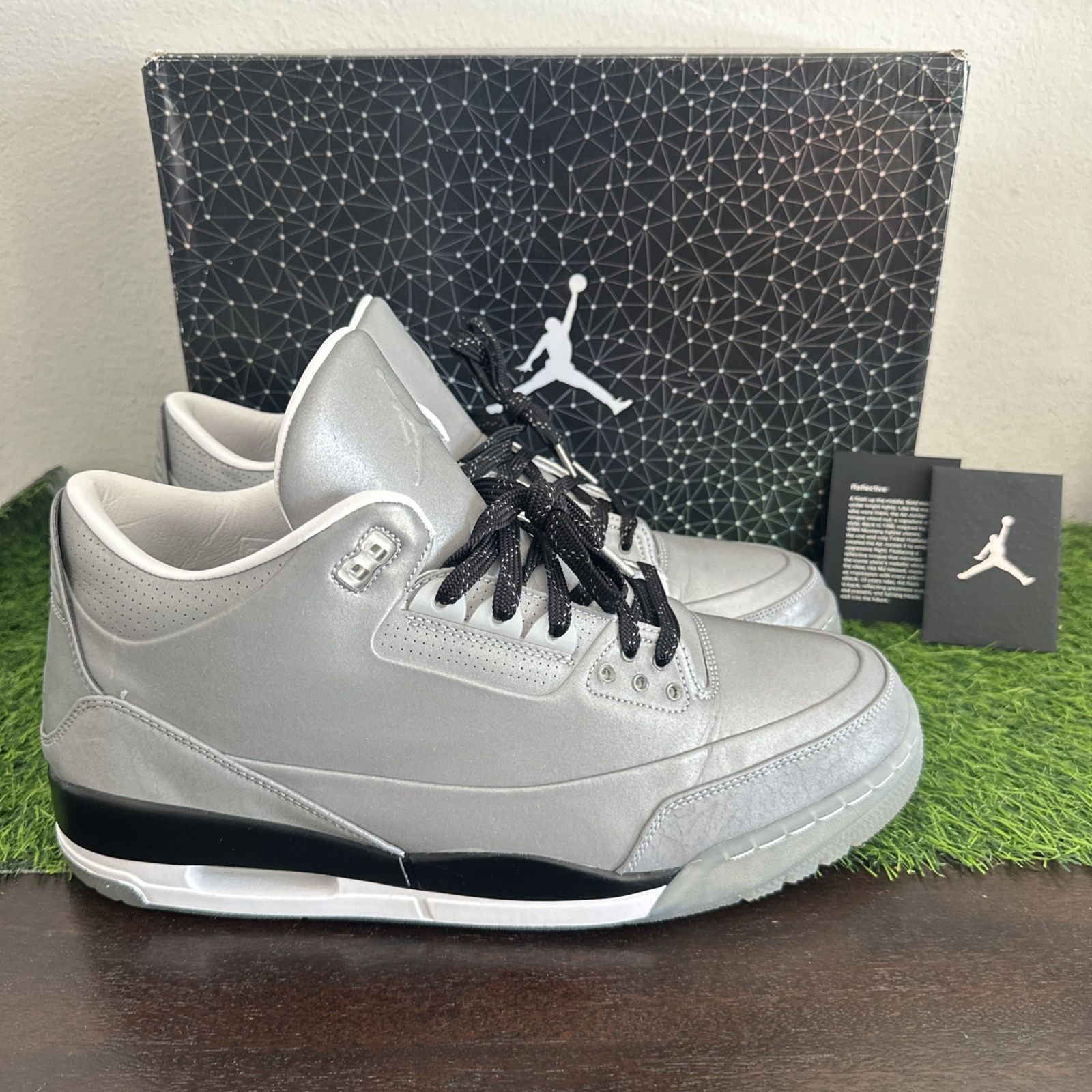 Jordan 3 5Lab3 Reflective Silver 2014 Size 13