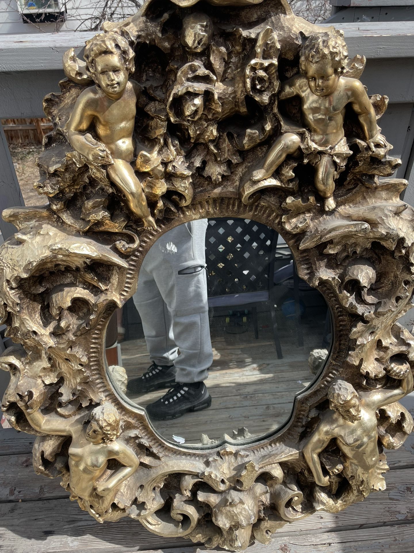 Hollywood Regency Mirror Finesse Original MCM
