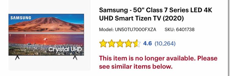 Samsung 50" Class 7 Series 4K UHD Smart TV