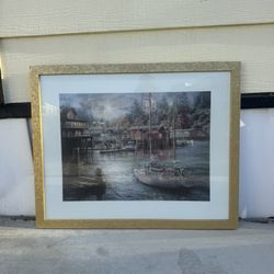 Nautical, Landscape Artwork With Frame