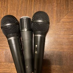 Three Dynamic Microphones