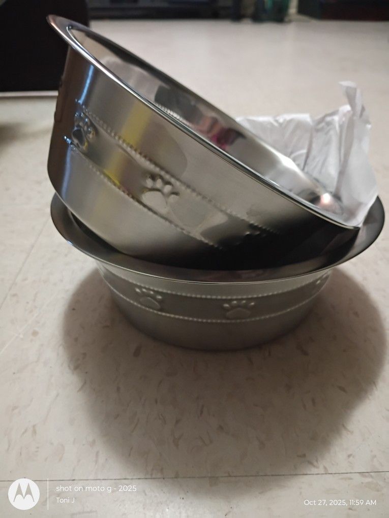 Vibrant Life Medium Stainless Steel Pet Bowls