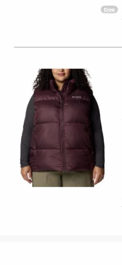 NWT Women’s Columbia purple front zip puffed vest 1X