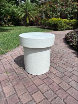 Arbon accent table / minimalist modern design, end table - plaster