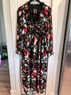 Black floral dress