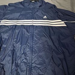 Addidas Navy Blue Windbreaker
