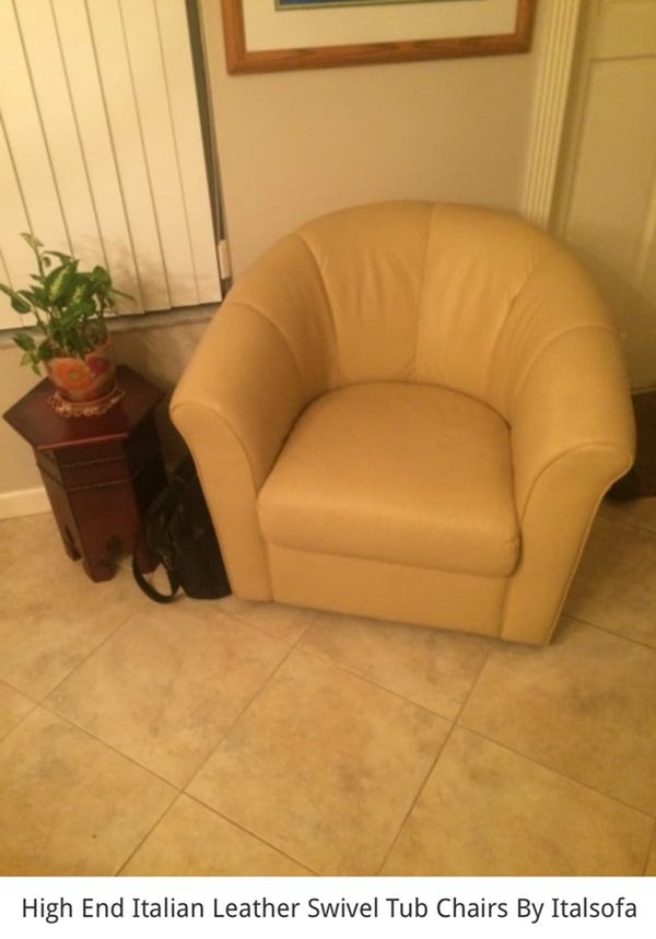 Tan High End Italsofa Swivel Chair For Sale In Elgin Il Offerup