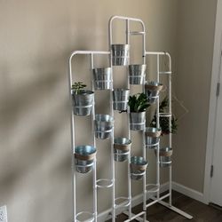 White Plant Rack with 20 Holders
