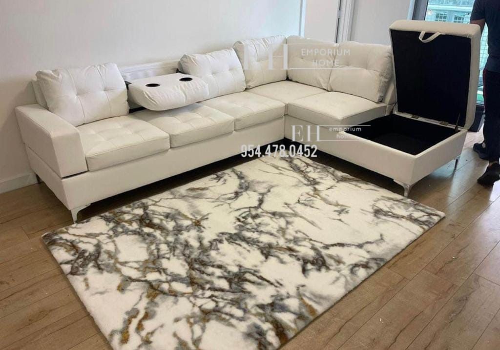 White Sofa Sectional New Pay later Option