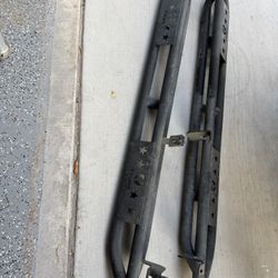 Tundra TOUGH hollow side steps rock sliders (for 2nd gen. 2007-2021 Double Cab) Rhino lined