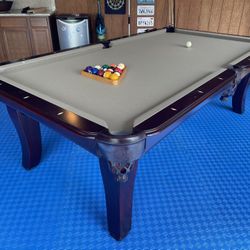 Chicago Style Pool Table 8’ (New Felt Any Color + All Accessories) Free Delivery & Pro Setup