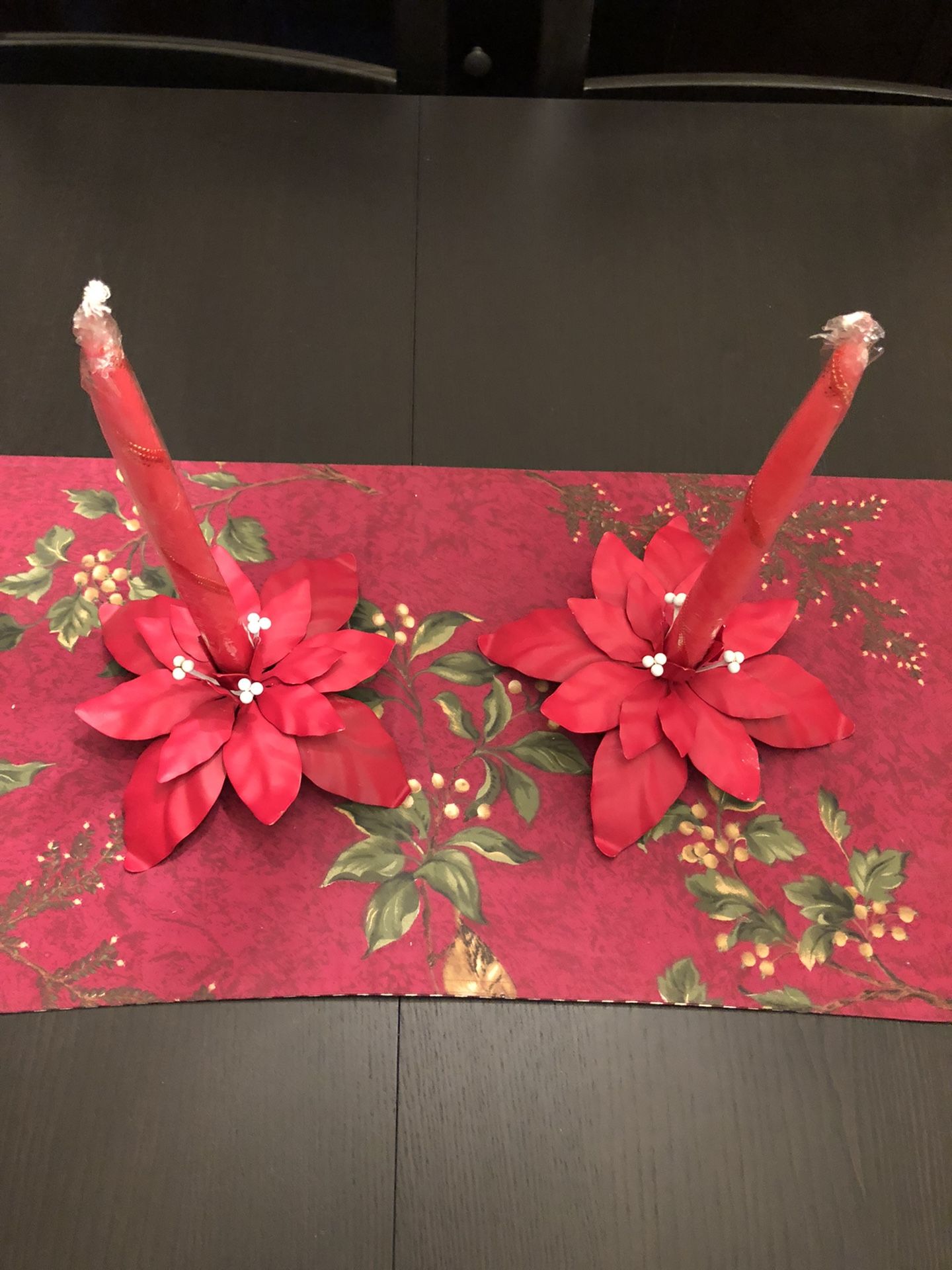 Holiday Candle Holders and Candles