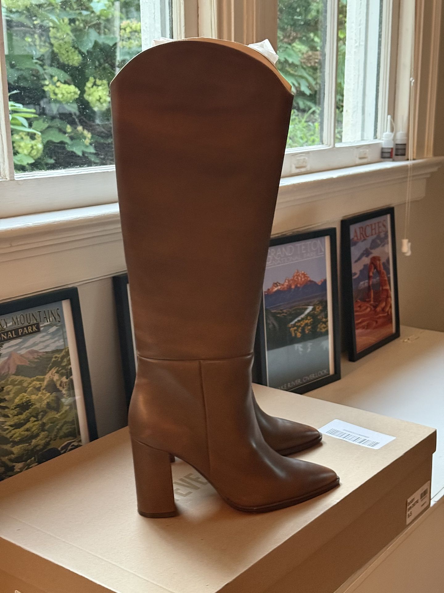 Steve Madden Brown Distressed Knee High Boots