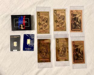 2026 1/10 oz. , 5 grams , 1 gram fine gold & Goldbacks