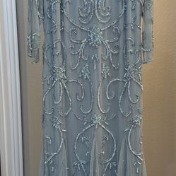 Light Blue Beaded Dress - Size 12 Downton Abbey 1920’s Style