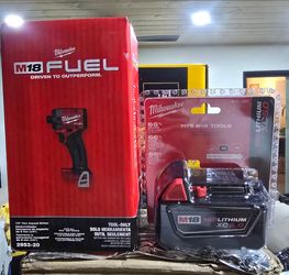 Milwaukee impact and battery 5.0