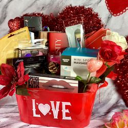 VALENTINES DAY MAKEUP GIFT BASKETS