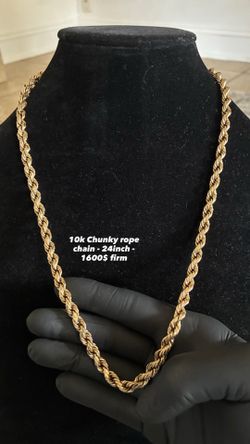 10k Chunky Gold rope chain