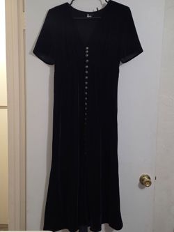 New with tags Kooples navy blue velvet button up dress with front slit