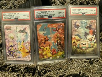 PSA 10 Pokémon Spring Pokeka-sticker Set. Sequential!