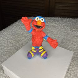 Elmo Pvc Figure Roller Blading Sesame Street Fisher Price 2.5 inch