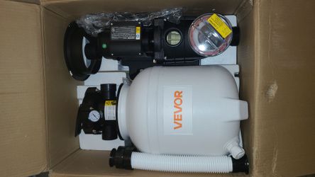 VEVOR 12 in Sand Filter Pump for Above Ground Pool, 0.33 HP 3000 GPH with 6-WayValve
