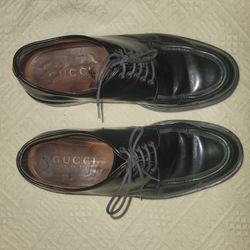 Mens Gucci Leather Shoes, 10.5 D, Great Condition 