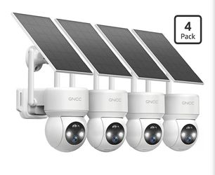 Wireless Solar Security Cameras Outdoor, 2.4G WiFi, SD/Cloud, 4 Pack