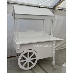 Candy Cart And Flower Backdrop 