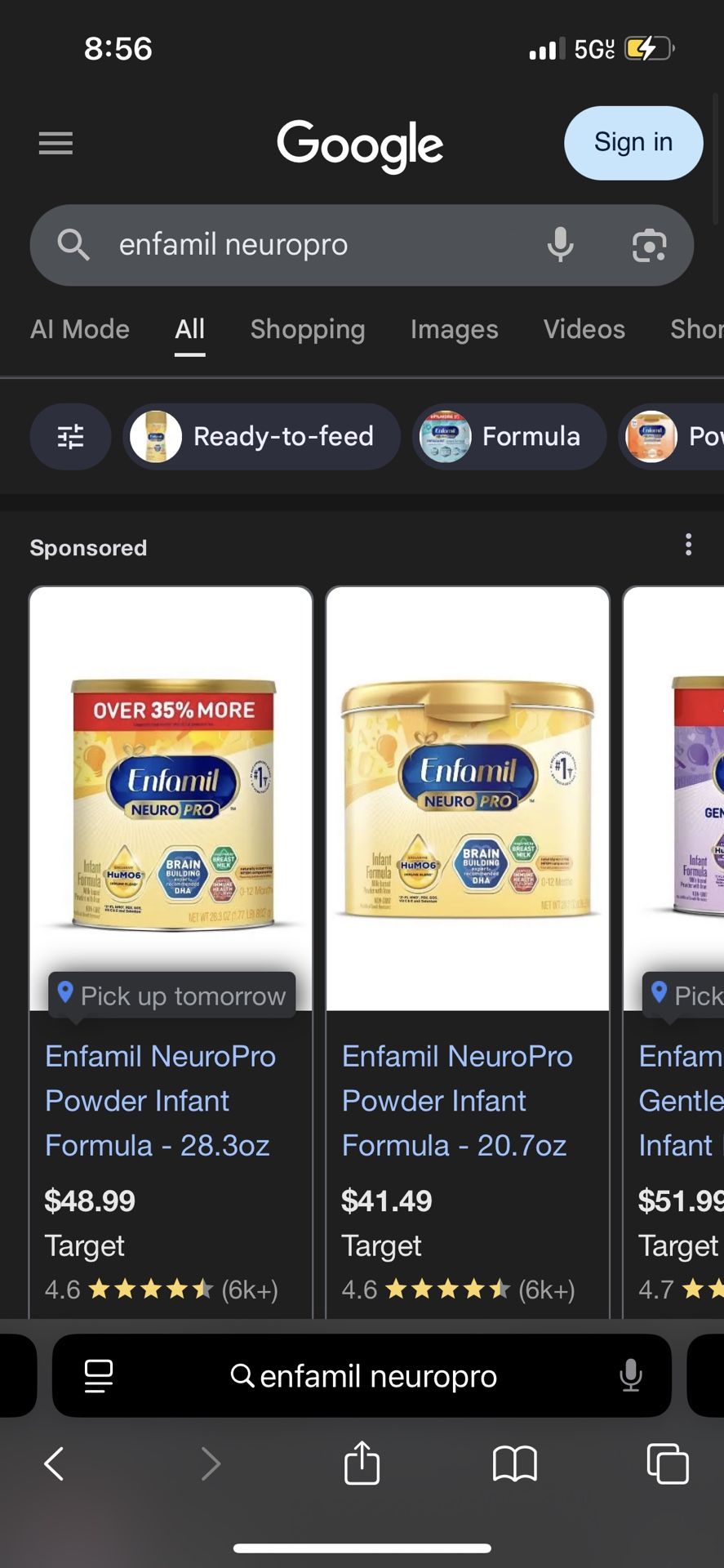 Enfamil Neuropro/Gentle Lease