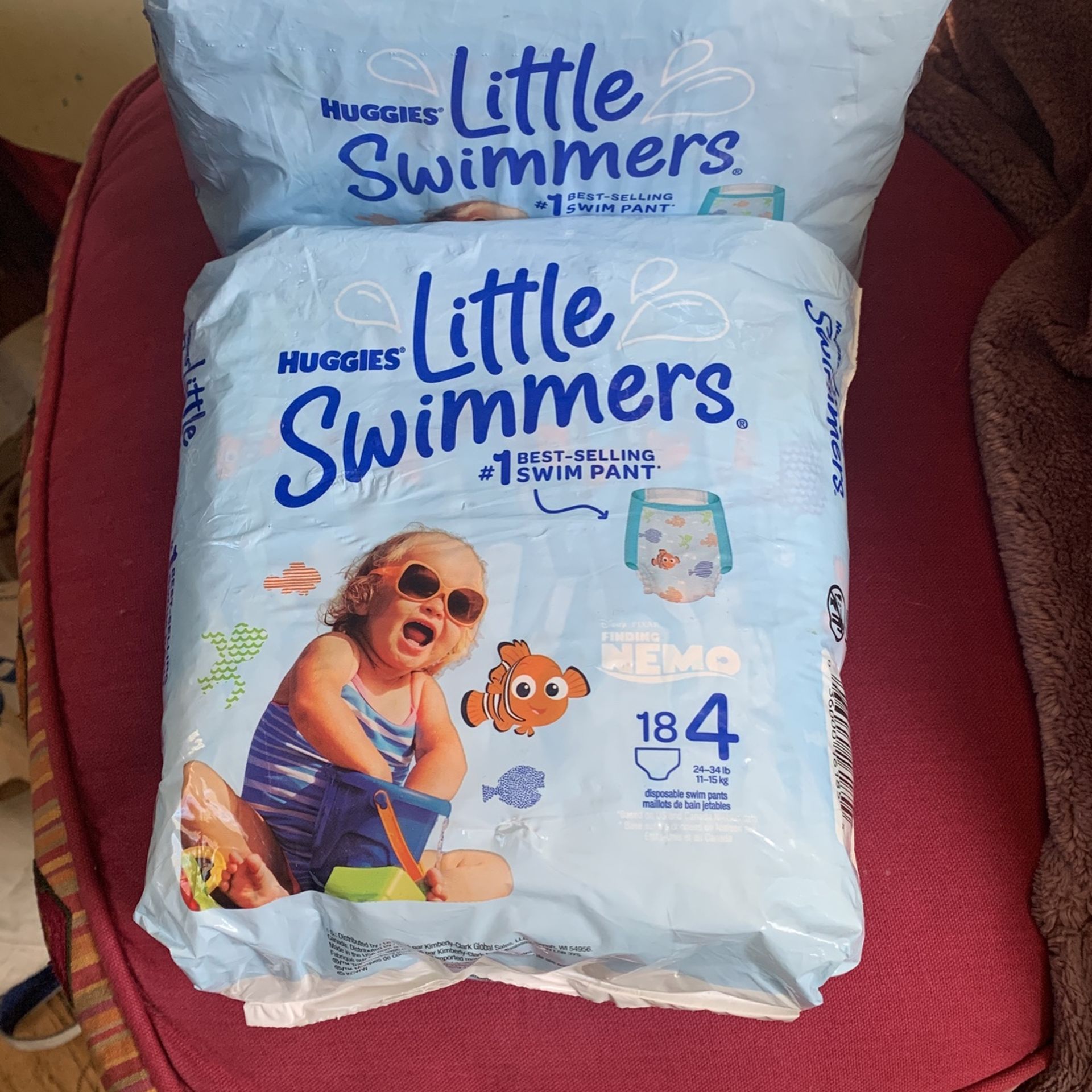 (2) Packs Of Huggies Little Swimmers Baby Swim Diapers