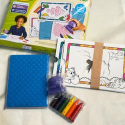 Textured rubbing art crayons