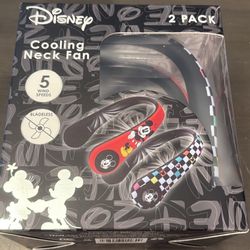 Neck Fans 2 Pack Disney Brand New