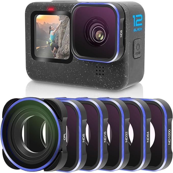 FPVERA ND Filter Set for GoPro Hero 12/11/10/9 Black - 6-Pack