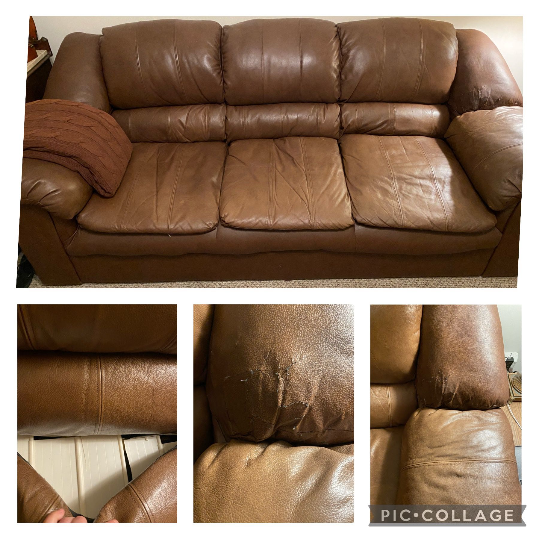 Faux Leather Sofa Come Get Today. 8/28