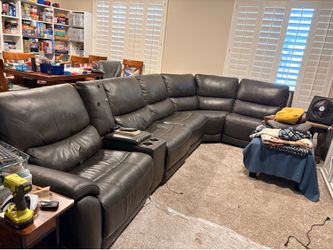 Costco Wylder Leather Dual Power Reclining Sectional