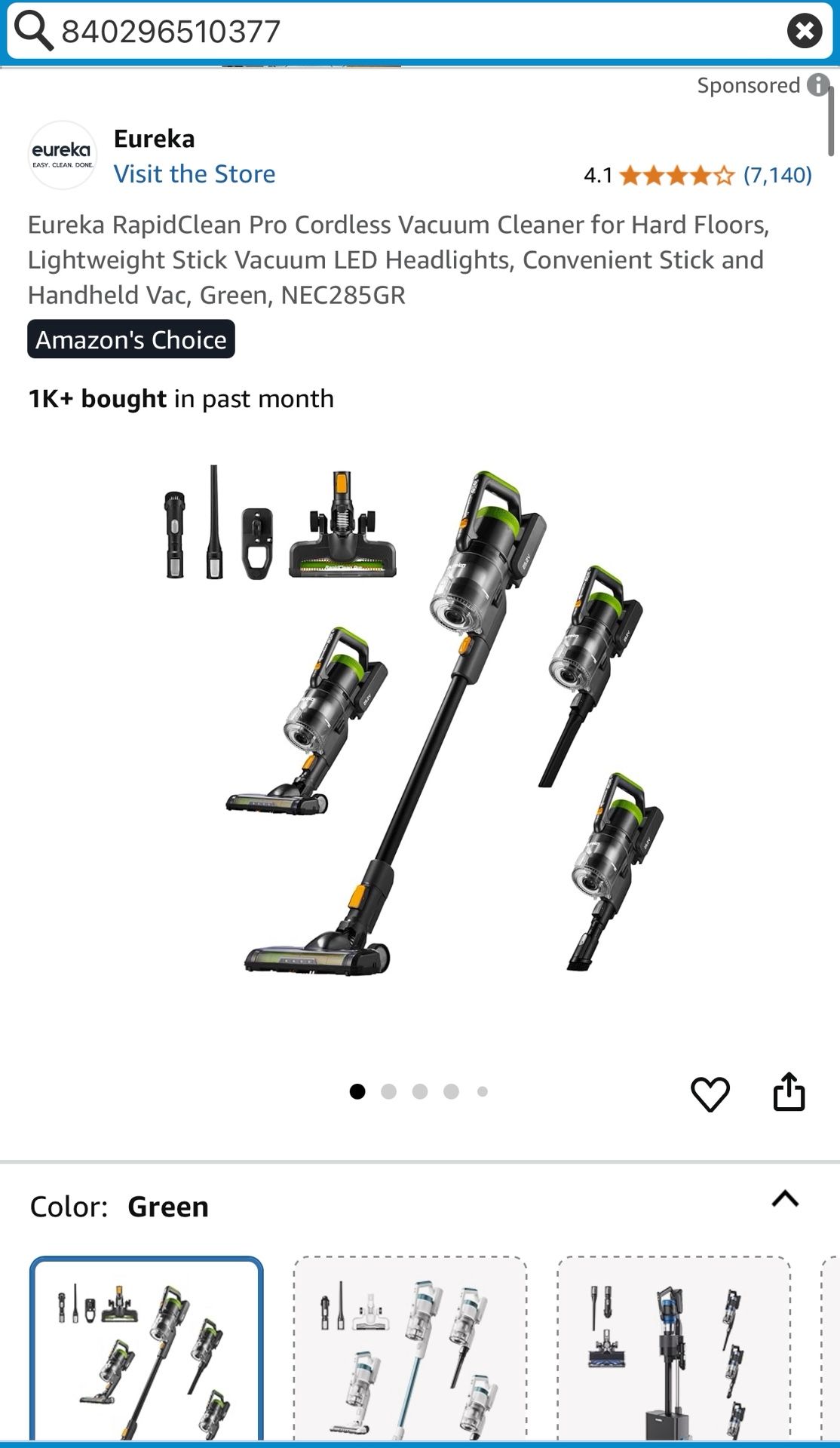 Eureka Rapid Clean Pro Vacuum 