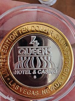 4 silver strike goddesses from the 4 Queens Las Vegas cash value $10