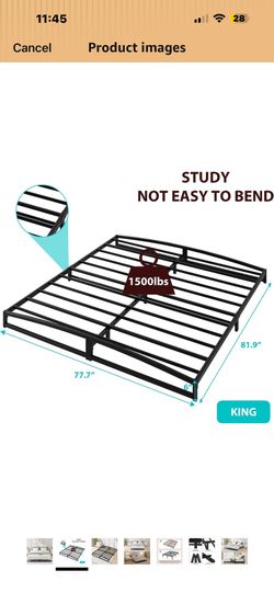 King Size metal bed frame