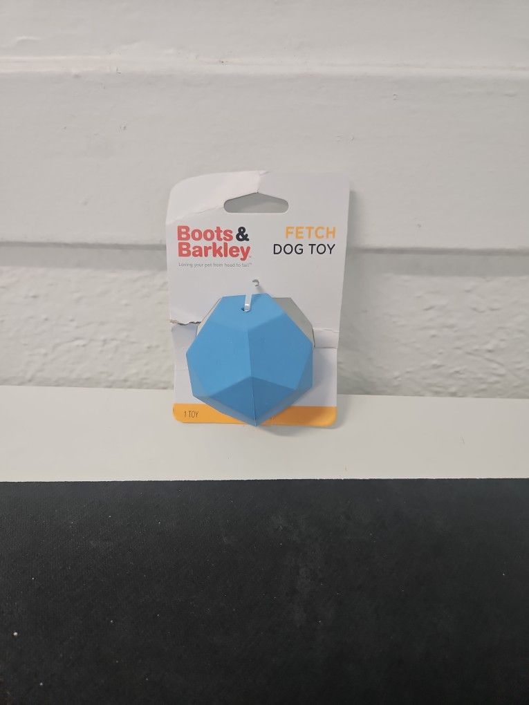 Fetch Dog Toy Blue Ball Multi Sided Bouncy New